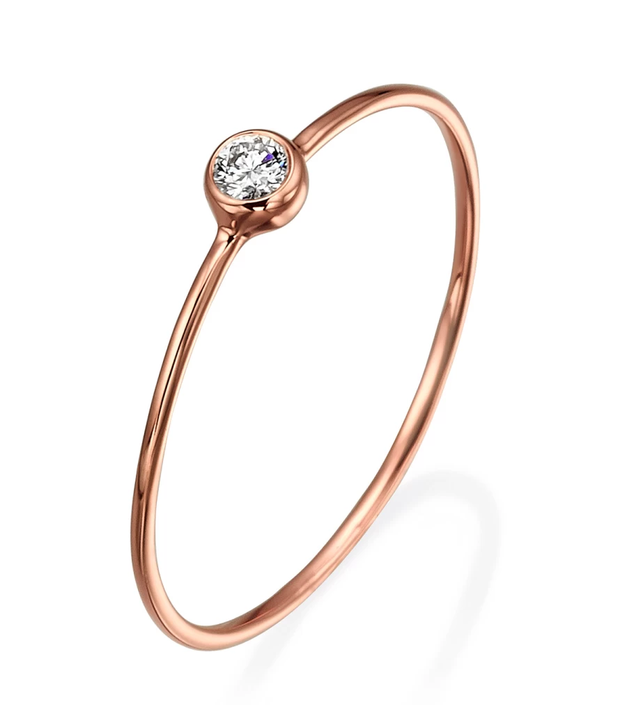ATELIER EXCLUSIVE Mini Ring - Rose Gold Plated Delicate Band, Atelier Talia Sol Inspired Jewelry