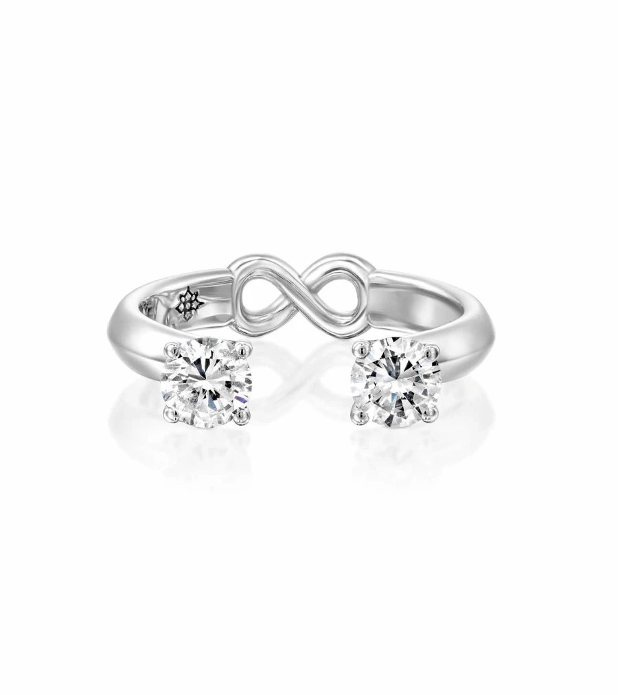 DANA ARISH Iris Diamond Ring in White Gold - Elegant Solitaire Ring by Atelier Talia