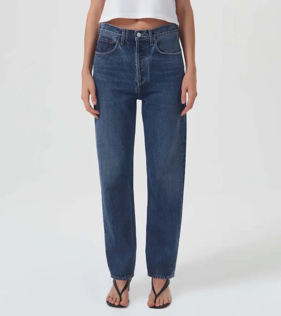 AGOLDE 90s Mid Rise Straight Leg Jeans - Vintage High Waisted Denim Pants for Women