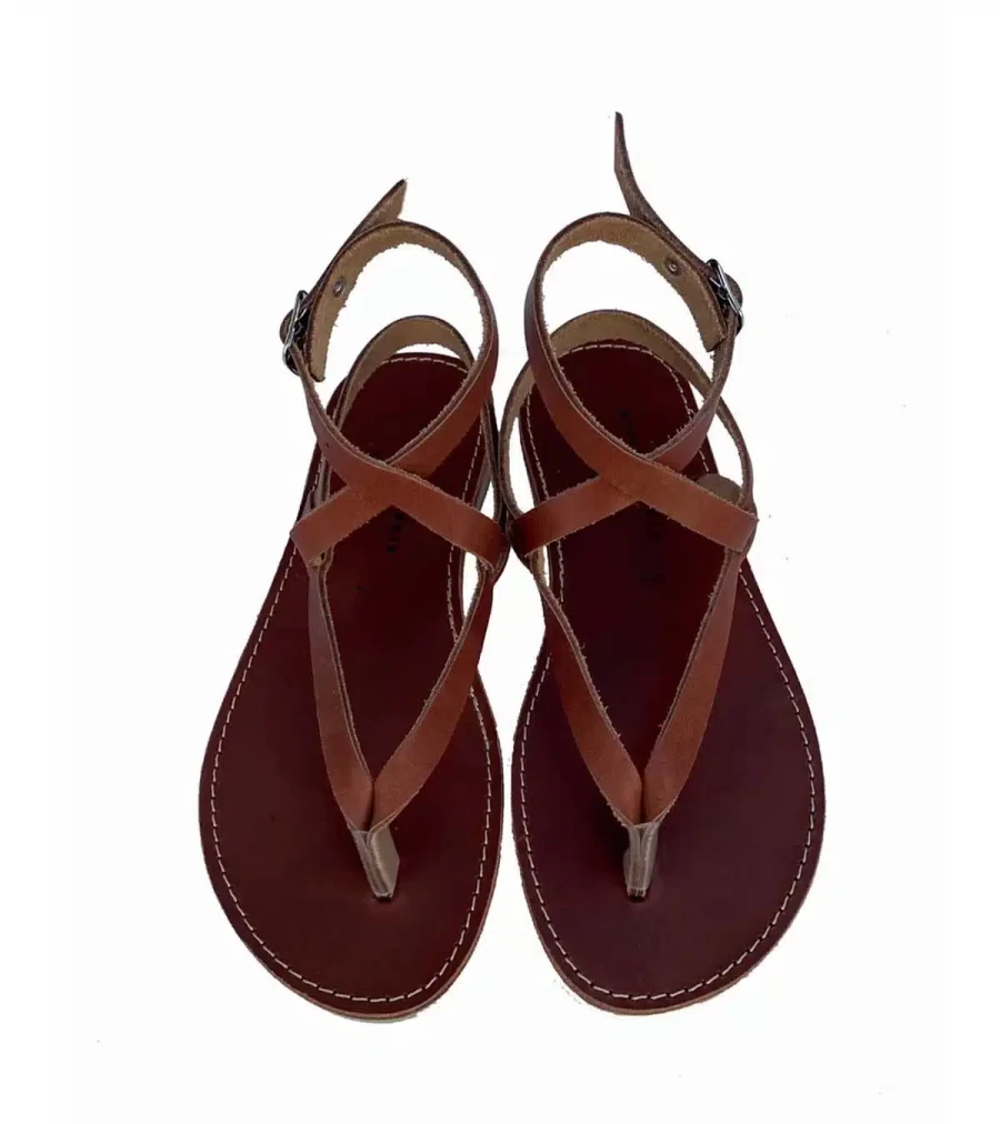 GREEK SANDALS Ayelet Sunny Tanned Leather Sandals - Handmade in Greece by Atelier Talia Sol