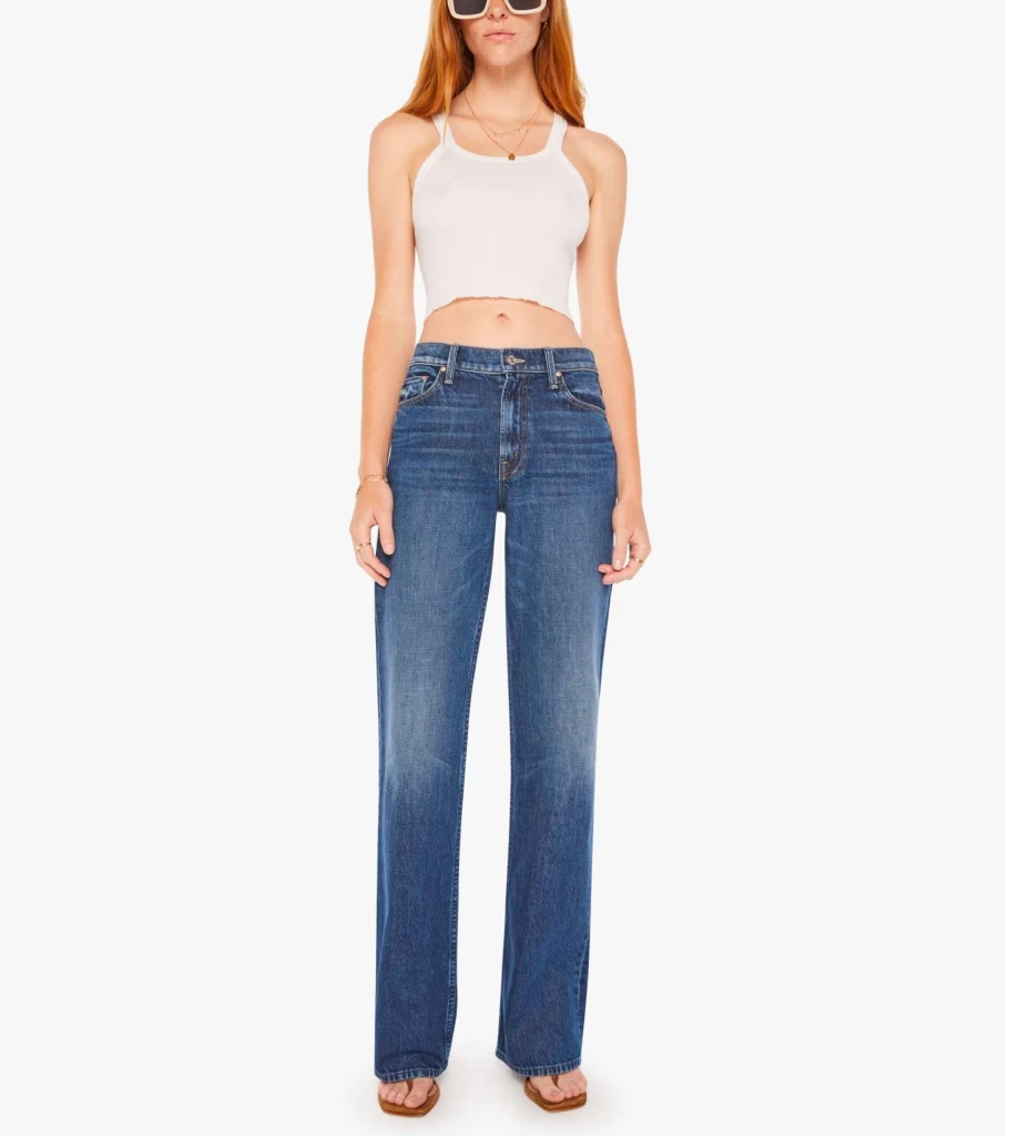 MOTHER DENIM The Bookie Heel Jeans - High-Waisted Distressed Denim with Heel Detail