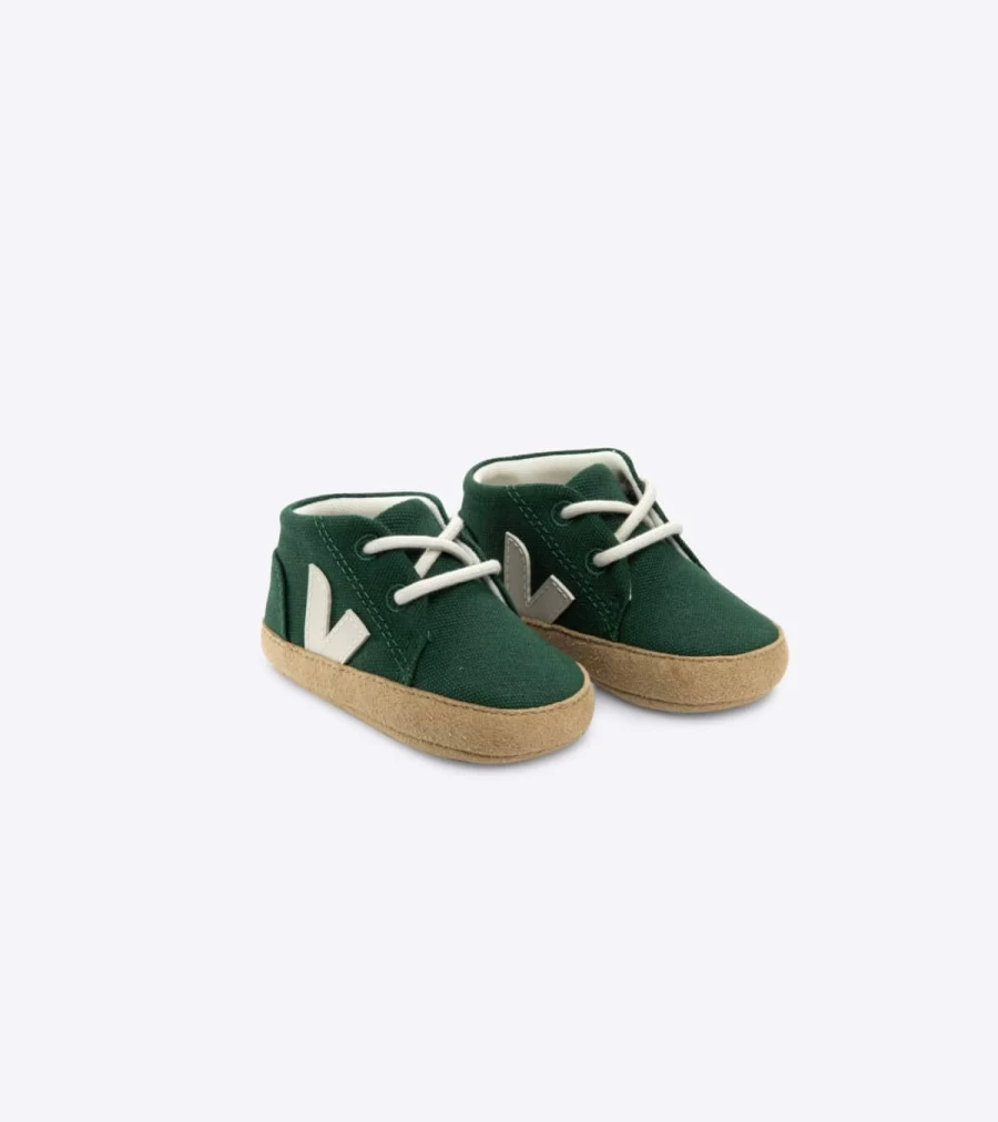 VEJA Baby Canvas Sneakers - Poker Pierre Atelier Talia Sol Style - Eco-Friendly Kids Shoes